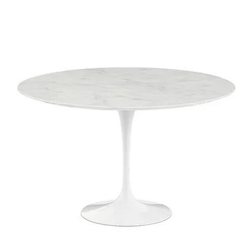 Saarinen Tulip Bistrotisch Ø 120 cm von Knoll in weiss / Mamor Statuarietto