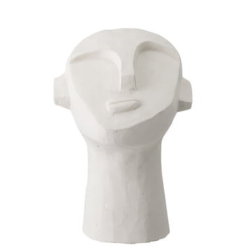 Kopf Skulptur abstrakt H 22 cm von Bloomingville in Beton weiss