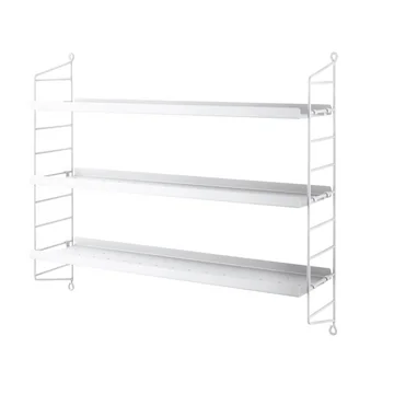 Pocket Metall von String in weiss