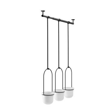 Triflora Blumenampel von Umbra in schwarz / weiss