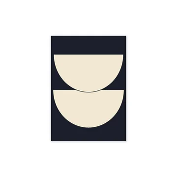 Half Circles I Poster, 30 x 40 cm, blau von Paper Collective 