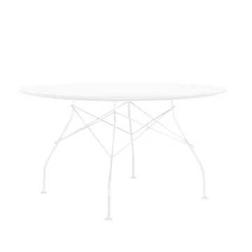 Glossy Outdoor Tisch Ø 128 x H 72 cm von Kartell in weiss