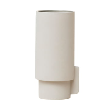 Alcoa Vase, gross, Ø 10,4 H 23 cm, Hellgrau von Form & Refine