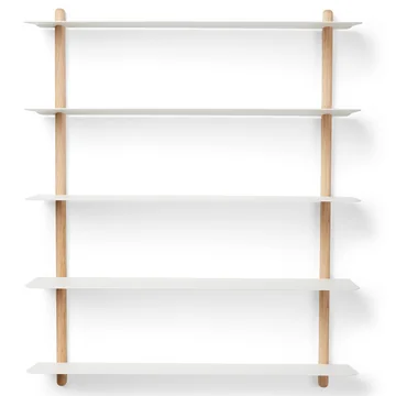 Nivo Wandregal E Large von Gejst in Eiche hell / weiss