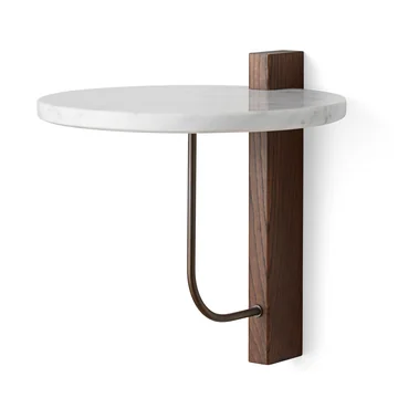 Das Corbel Wandregal, Eiche dunkel / Marmor von Audo