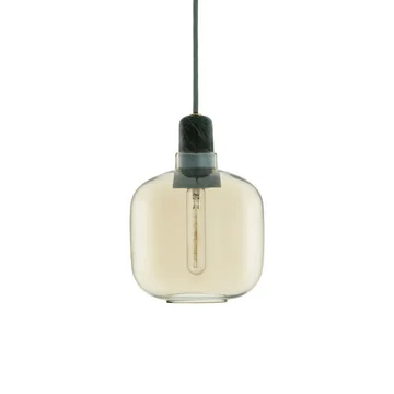 Amp Pendelleuchte small von Normann Copenhagen in Gold / Green