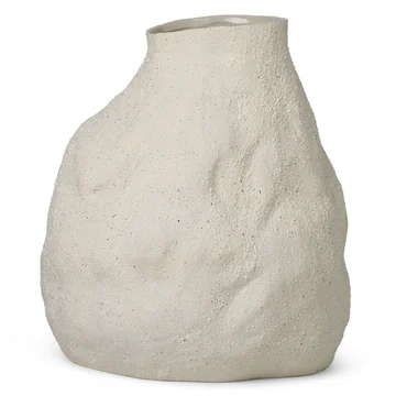 Die grosse Vulca Vase von Ferm Living in off-white stone