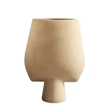 Die Sphere Vase Square Large von 101 Copenhagen, sand / beige