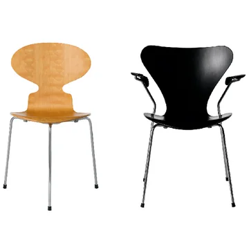 Fritz Hansen - Stuhl Ameise und Serie 7 Stuhl
