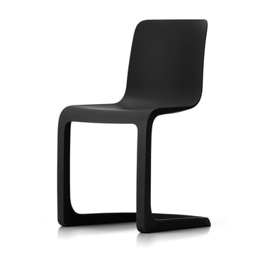 Der EVO-C Vollkunststoff-Stuhl von Vitra, graphite grey