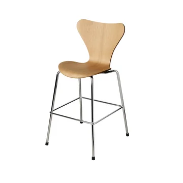 Der Serie 7 Junior Stuhl von Fritz Hansen, Chrom / Eiche