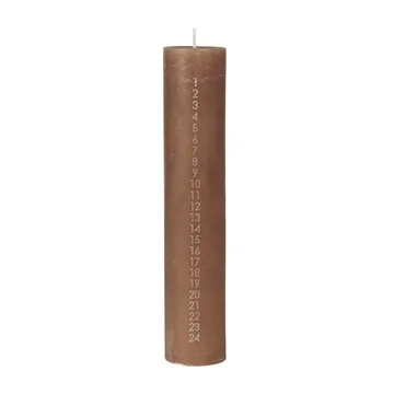 Rustic Kalenderkerze, H 25 cm von Broste Copenhagen in indian tan