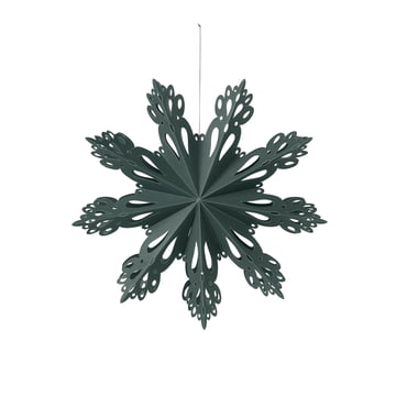 Broste Copenhagen - Christmas Snowflake Deko-Anhänger, Ø 30 cm, deep forest