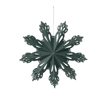 Broste Copenhagen - Christmas Snowflake Deko-Anhänger, Ø 30 cm, deep forest