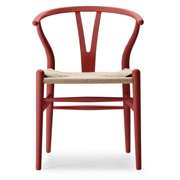 CH24 Wishbone Chair, soft falu / Naturgeflecht von Carl Hansen
