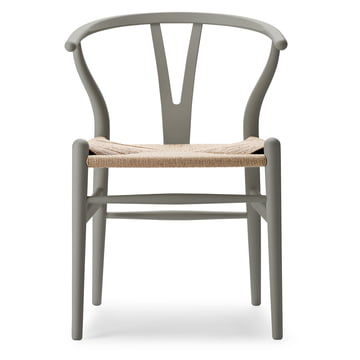 CH24 Wishbone Chair, soft clay / Naturgeflecht von Carl Hansen