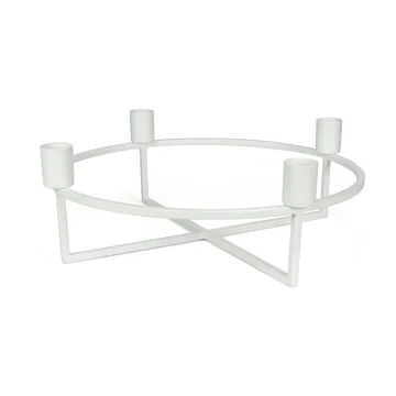 4Flames Kerzenständer, rund / weiss von HANA 