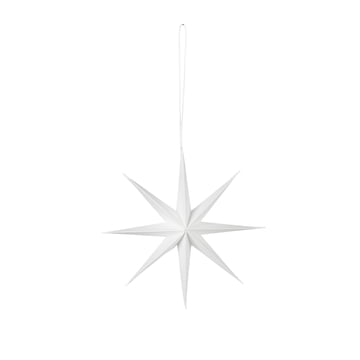 Broste Copenhagen - Christmas Star Deko-Anhänger, Ø 15 cm, weiss