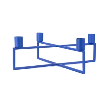 HANA - 4Flames Kerzenständer, eckig / blau