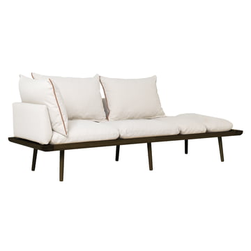 Lounge Around 3-Sitzer Sofa, Eiche dunkel, white sands von Umage
