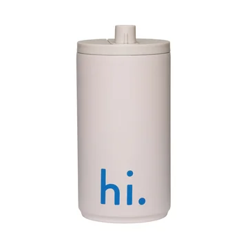 Hi Travel Becher von Design Letters in der Ausführung pastel beige