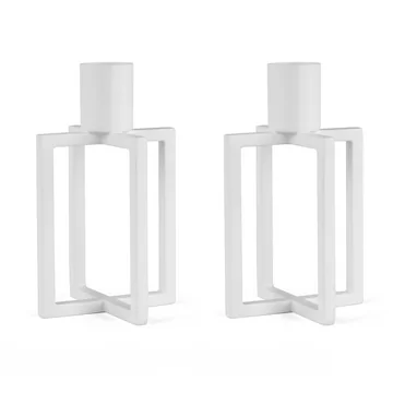 HANA - OneFlame Kerzenständer H 11,3 x Ø 7 cm, weiss (2er-Set)