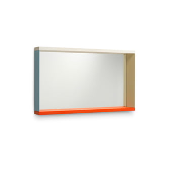 Colour Frame Spiegel, medium, blau / orange von Vitra
