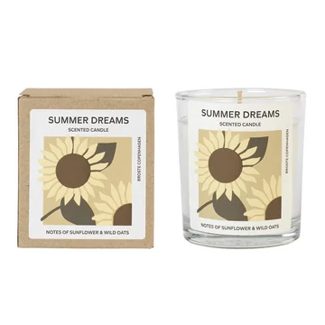 Broste Copenhagen - Summer Dreams Duftkerze, Ø 7,4 x H 8,3 cm, weiss