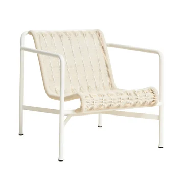 HAY - Palissade Cord Lounge Chair Low, cremeweiss