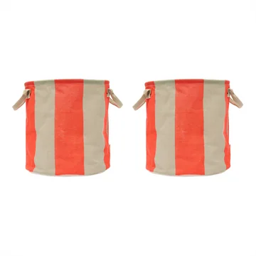 OYOY - Kara Aufbewahrungskorb M, cherry red (2er-Set)