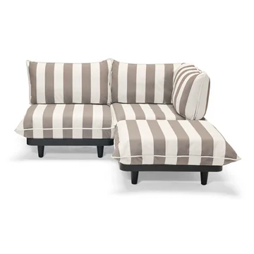 Fatboy - Paletti Outdoor Set, medium, weiss / kakao gestreift