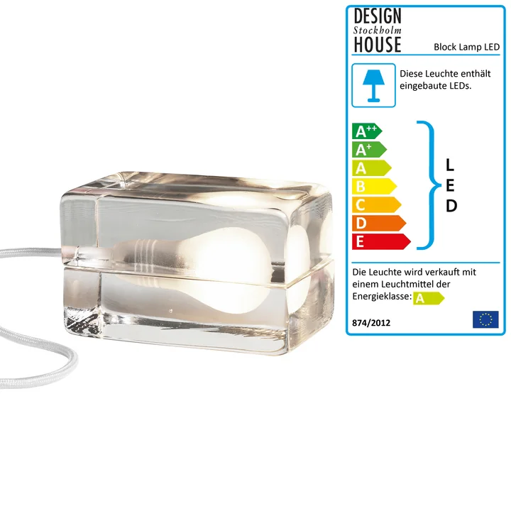 Block Lamp LED von Design House Stockholm in weiss