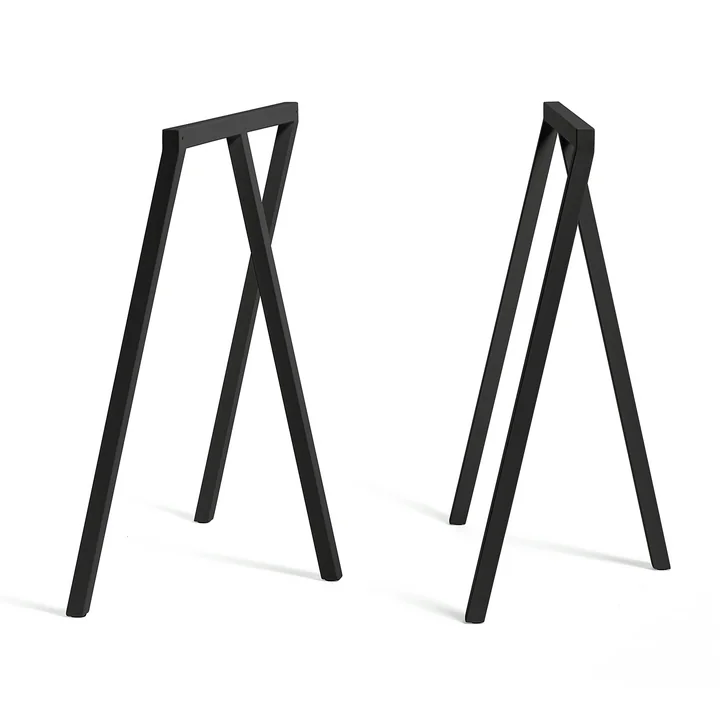 Loop Tischböcke Stand Frame High von HAY in Schwarz (2 Stück)