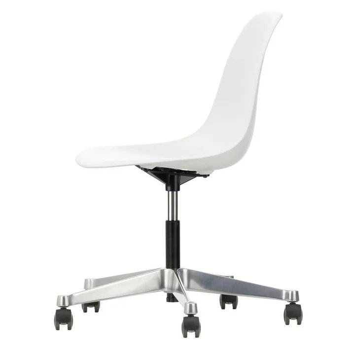 Vitra - Eames Plastic Side Chair PSCC, poliert / weiss