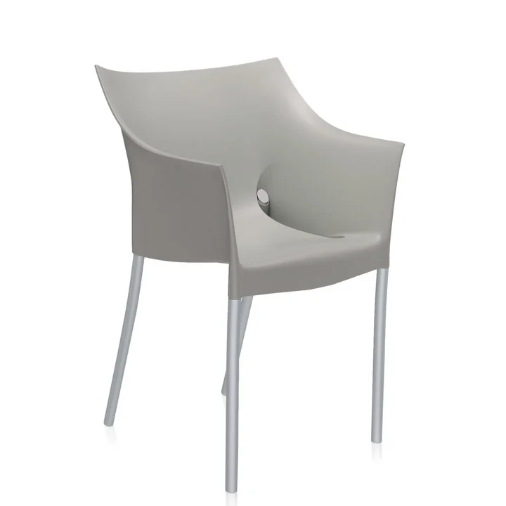 Dr. NO Armstuhl von Kartell in Mittelgrau