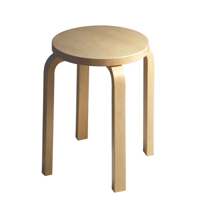 E60 Hocker von Artek in Birkenfurnier