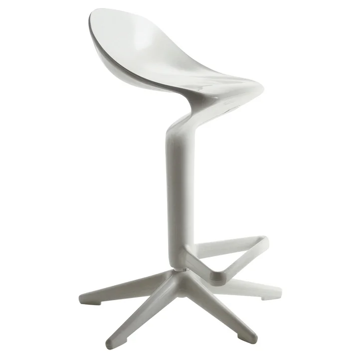 Spoon Barhocker in weiss von Kartell