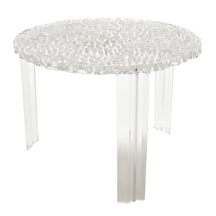 T-Table, H 36 cm, glasklar von Kartell