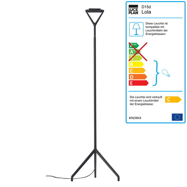 Luceplan - Lola Stehleuchte D15 d, schwarz