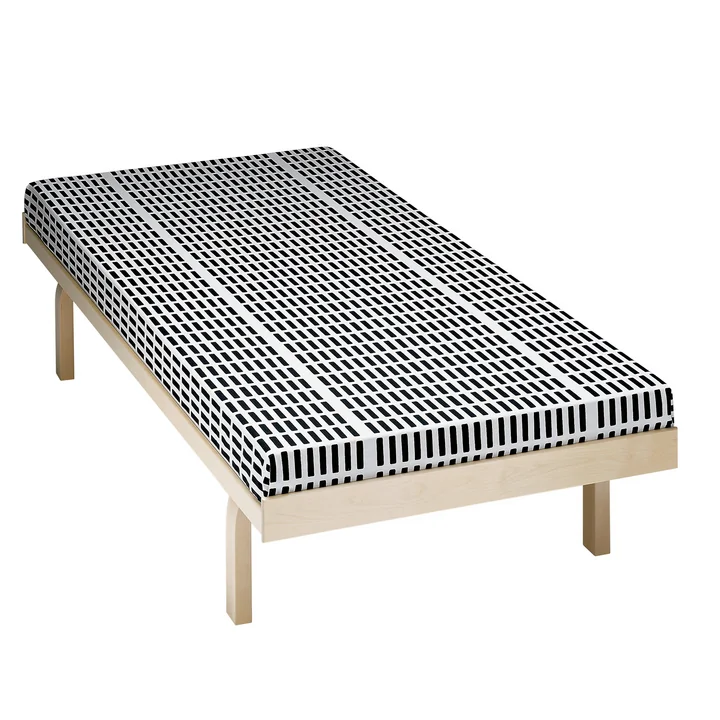 Artek - Matratzenbezug für Daybed 710, schwarz / weiss (Steelcut Trio 195)