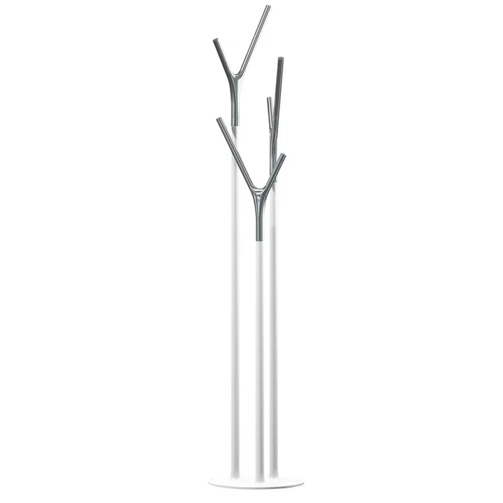 Wishbone Kleiderständer von Frost in Chrom poliert / weiss