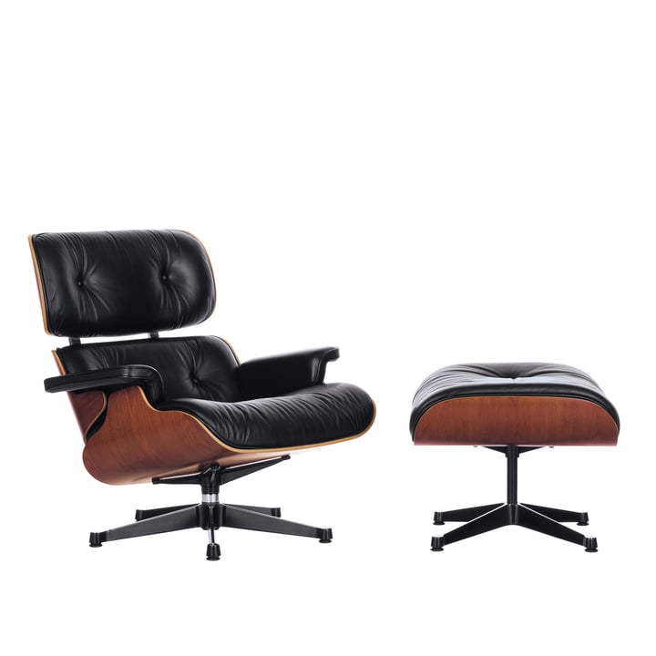 Vitra Lounge Chair & Ottoman - Kirschbaum