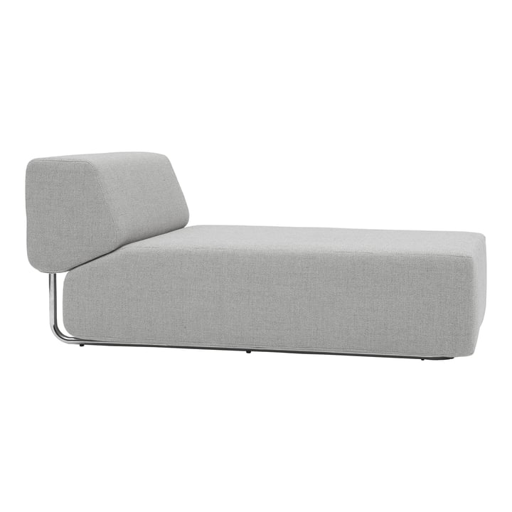 Softline - Noa - Chaiselongue, hellgrau - seitlich