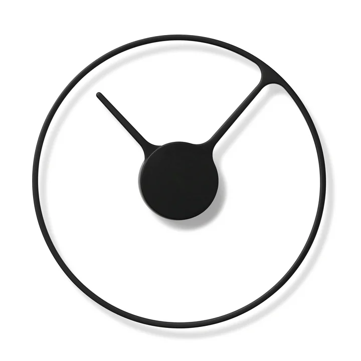 Time Wanduhr 30 cm von Stelton in Schwarz