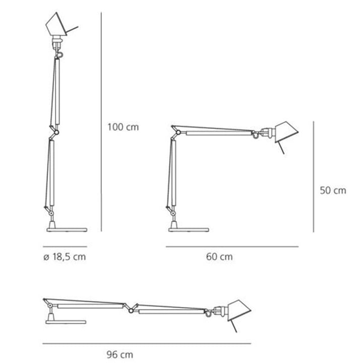 Artemide - Tolomeo Midi LED, Body Aluminium