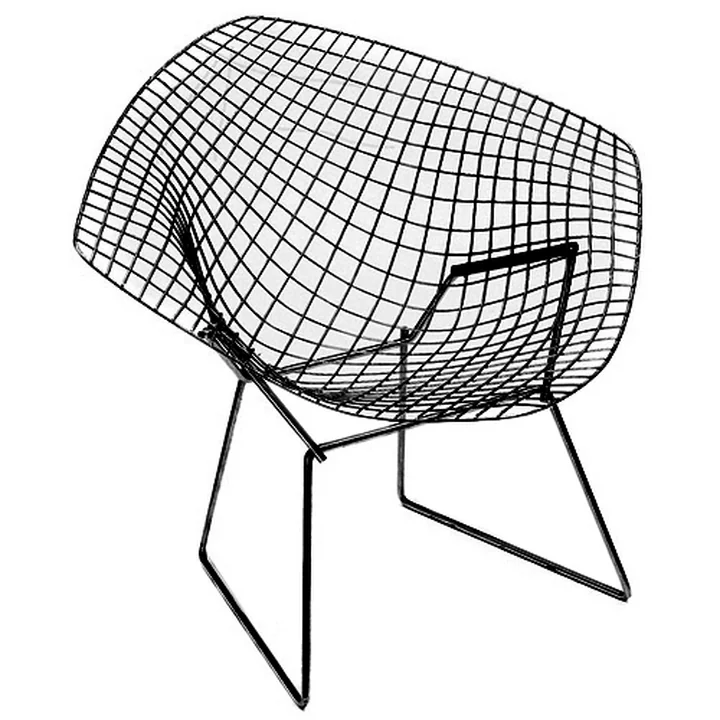 Bertoia Diamond Outdoor Sessel von Knoll in Schwarz