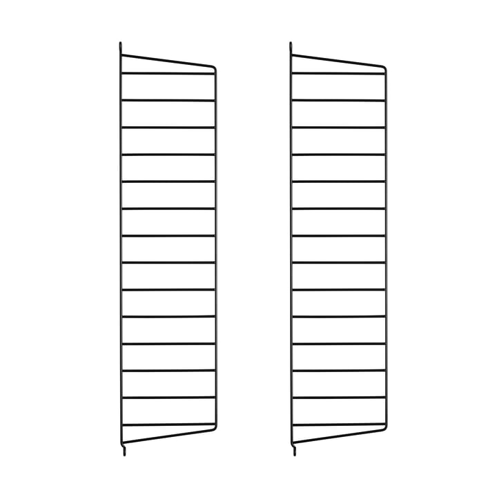 Wandleiter für String Regal 75 cm von String in Schwarz (2er-Pack)