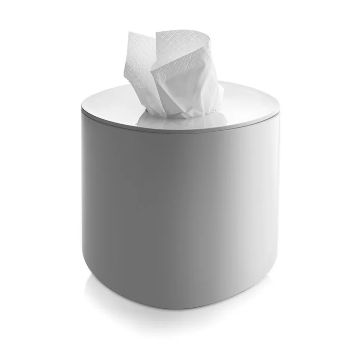 Birillo Papiertaschentuch-Behälter PL15, weiss von Alessi
