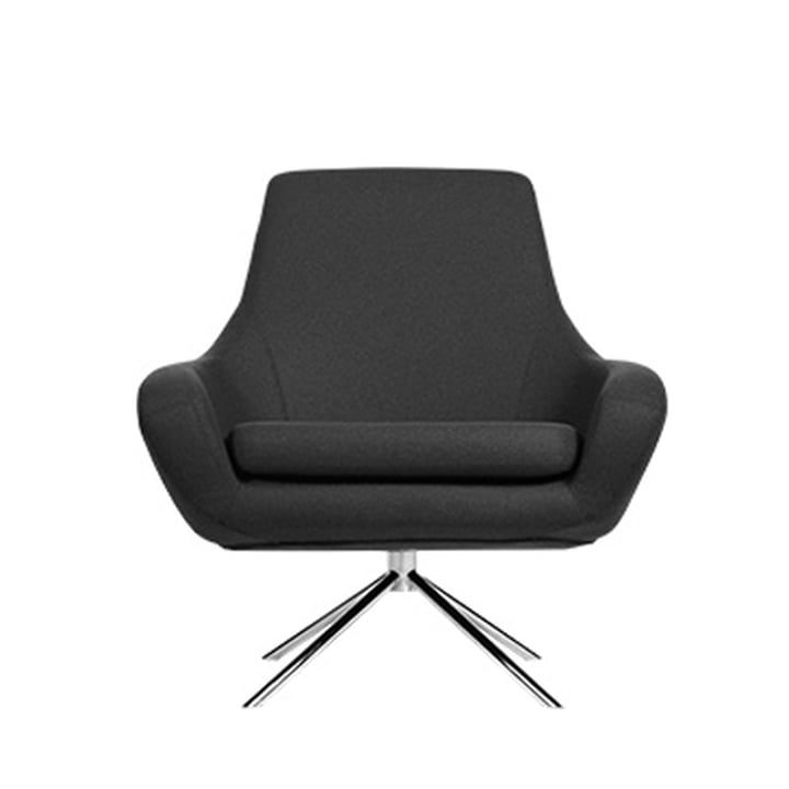 Noomi Lounge Sessel von Softline in Stahl verchromt / Vision dunkelgrau (439)