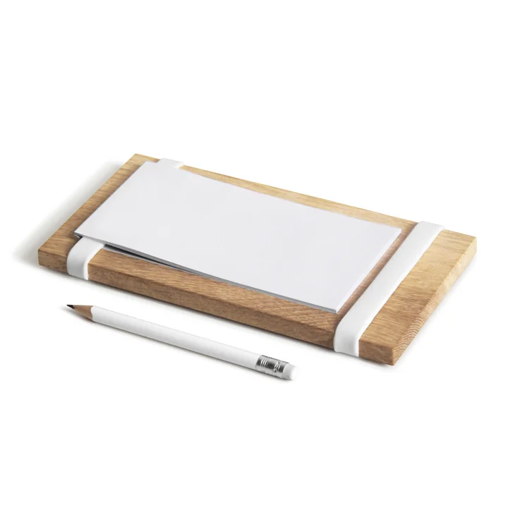 Notizblockhalter Milch, Butter, Eier von Side by Side in weiss